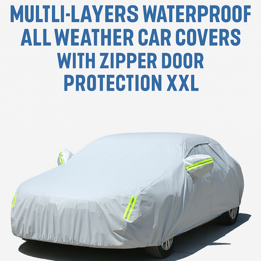 Universal All-Season Car Cover Thickened Cotton, Waterproof, Anti-Hail & Sunshade Protection
