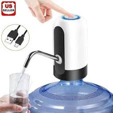Automatic Electric Water Dispenser Pump USB Rechargeable, Touch Button, Fits 5-Gallon Bottles
