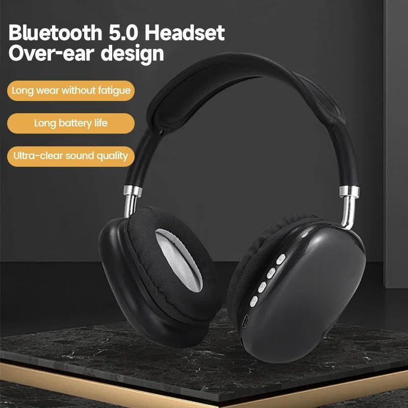 Echo Wave P9 Wireless Bluetooth Headphones Noise Cancelling, Waterproof, Deep Bass, Built-in Microphone