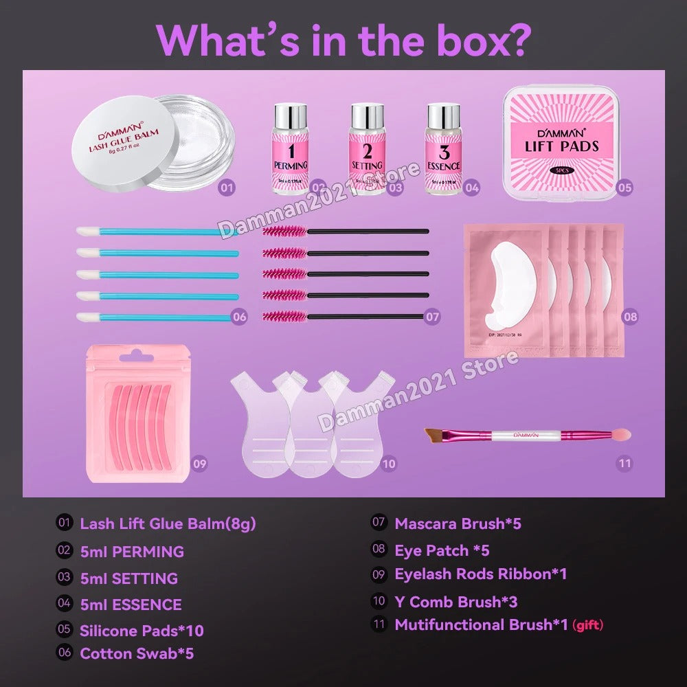 Damman Professional Lash Lifting Kit – Long-Lasting Eyelash Curling & Perm Set for Salon & Home Use