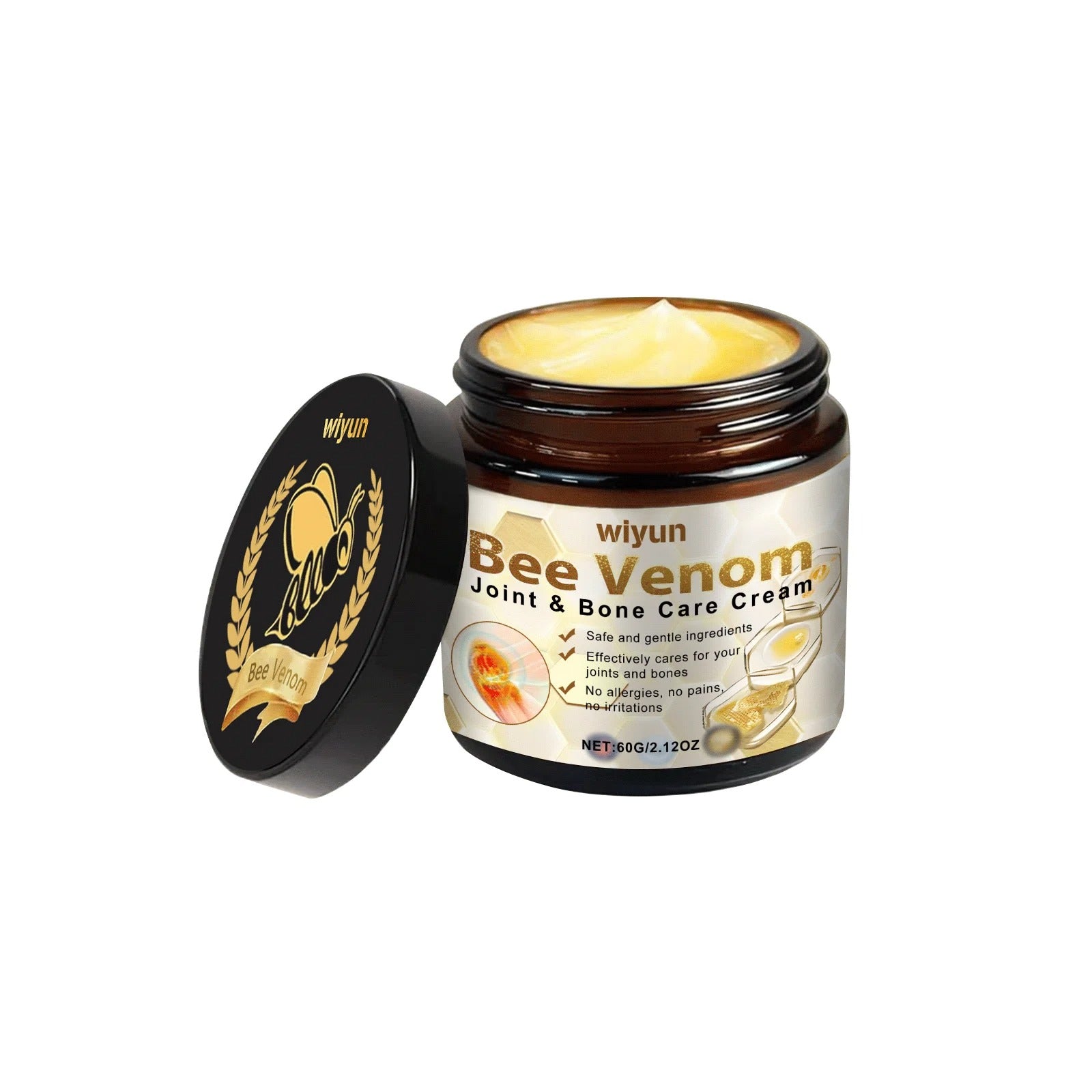 Bee Venom Cream for Joint and Muscles Soothing Leg Skin Reduce Itchiness Strengthen Barrier Moisturising Knee Body Massage Cream